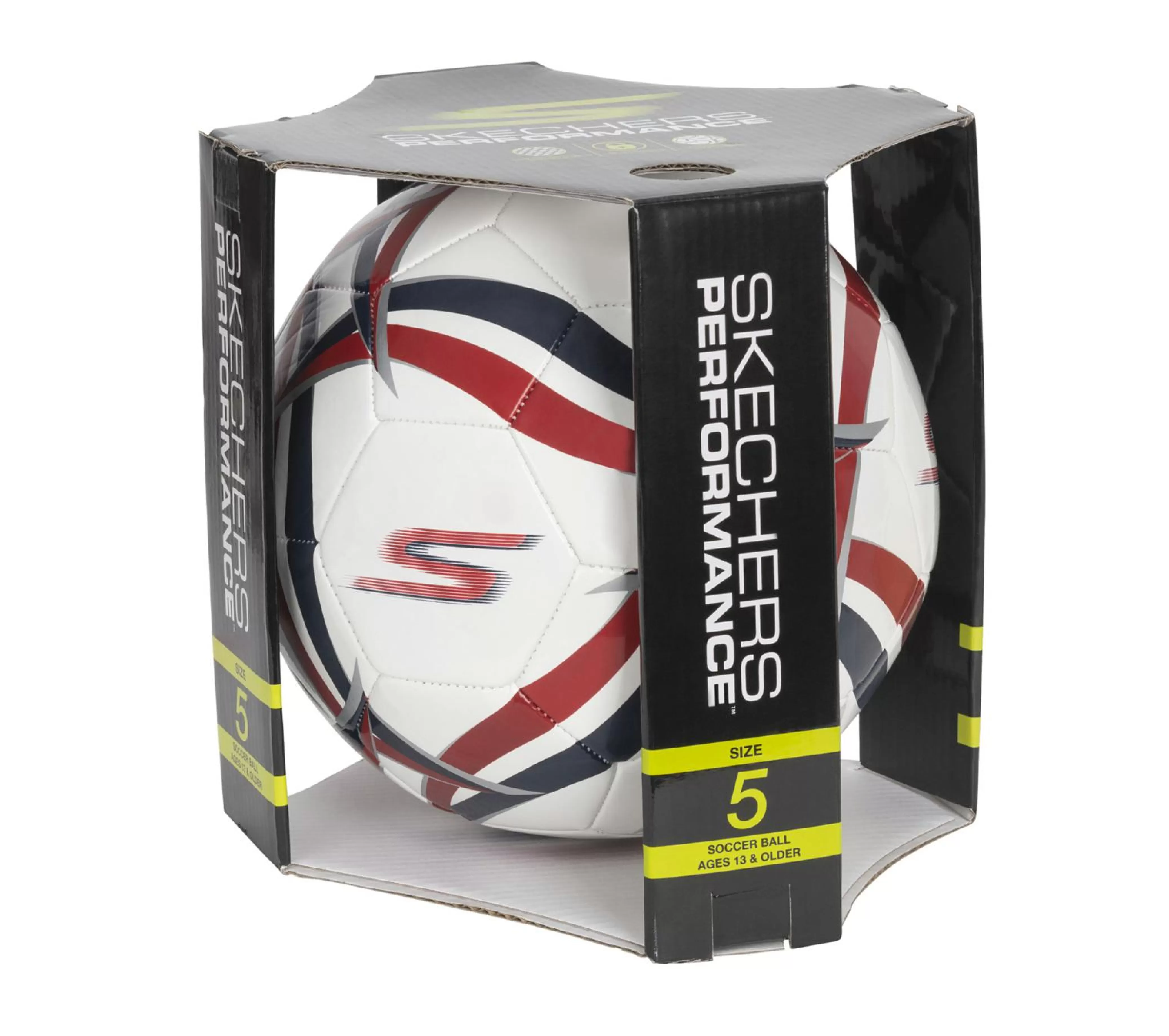 Hex Multi Wide Stripe Size 5 Soccer Ball*SKECHERS Hot